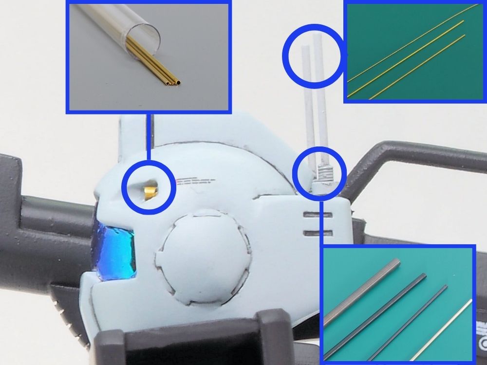 ジムキャノン頭部
真鍮パイプ、真鍮線、スプリング使用例