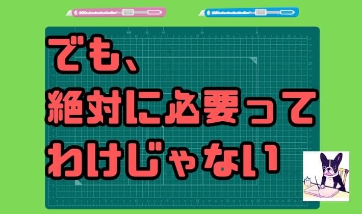 でも、 絶対に必要って わけじゃない