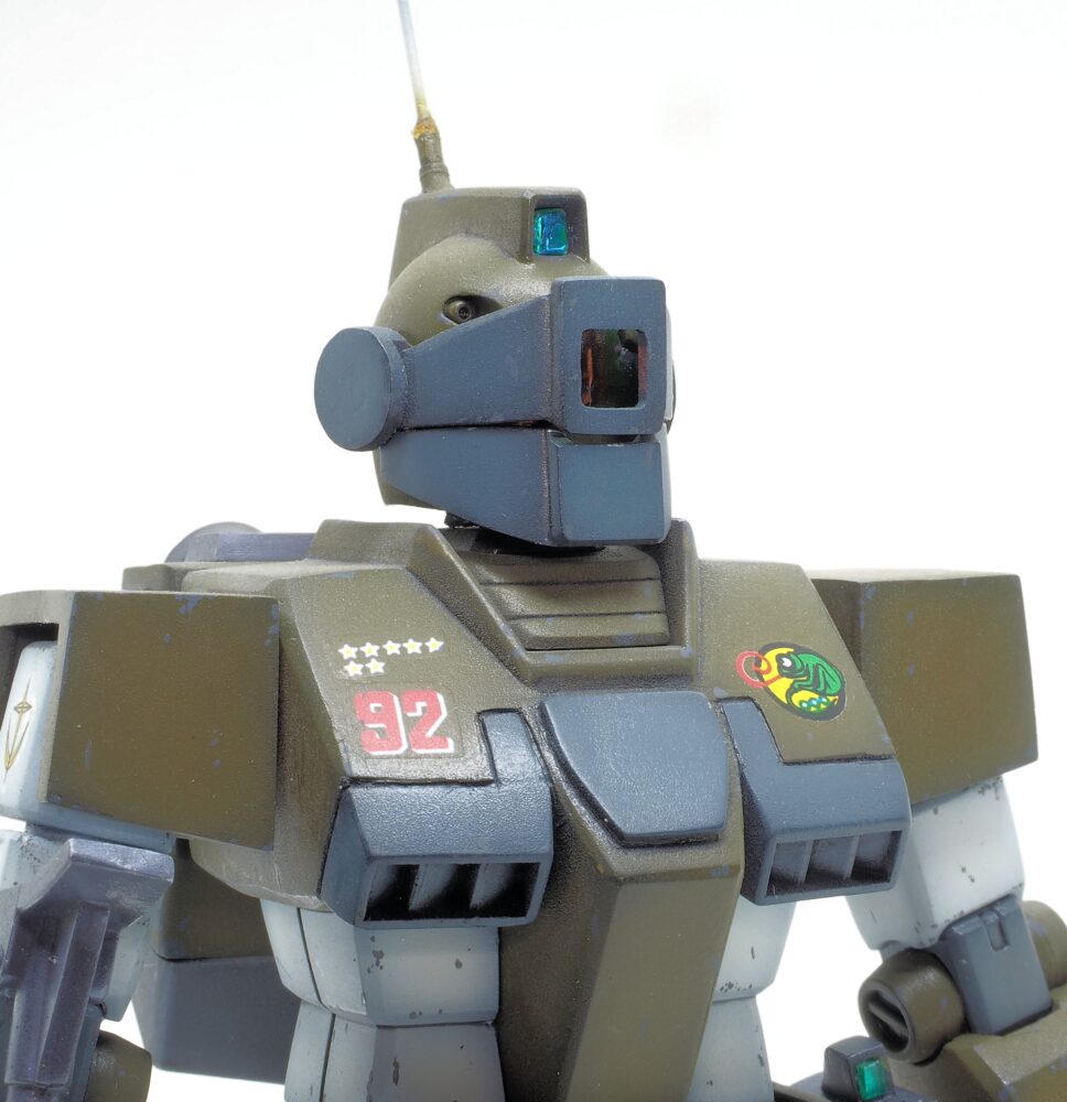 1/144ジム・スナイパーカスタム上半身、フェイスガードクローズ