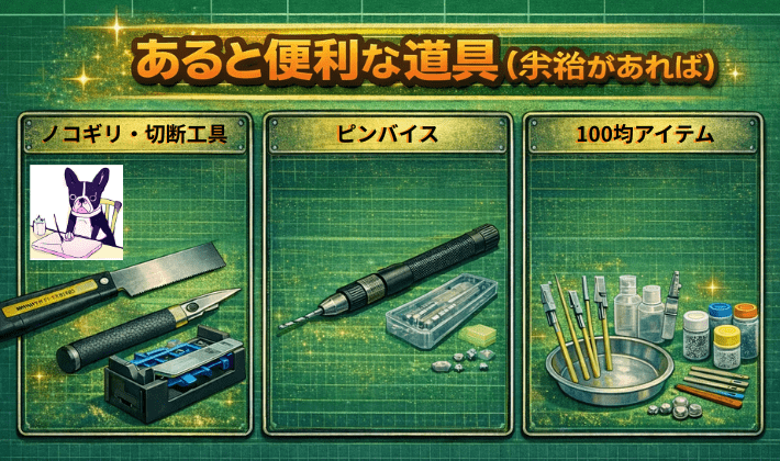 あると便利な道具（余裕があれば）